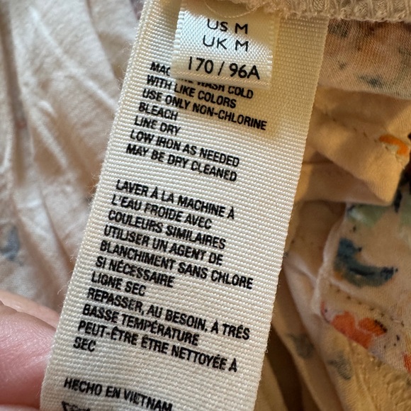 Free People Ponderosa Peach Orange Flirty Woven Floral Mini Dress medium - Picture 11 of 13